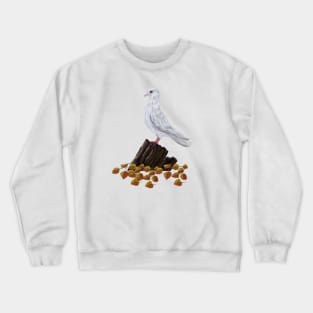 White pigeon in the autumn Crewneck Sweatshirt